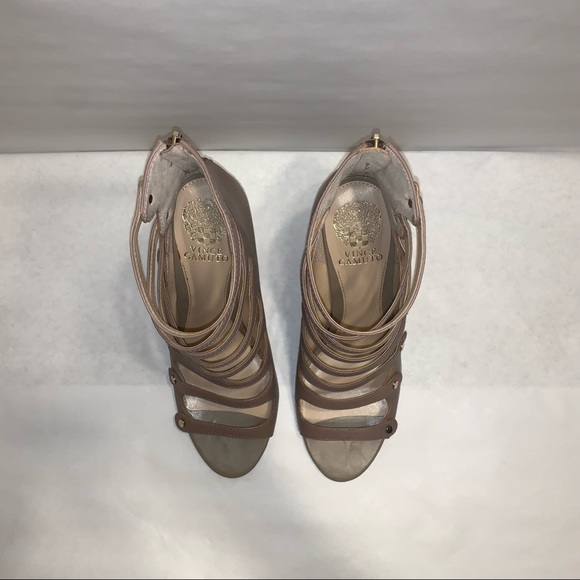 Vince Camuto ‘Kanastas’ Caged Heels Nude Mauve Color - Picture 5 of 14